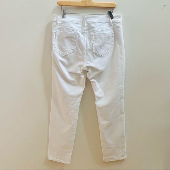 JJill White Denim Jeans Authentic Fit Slim Ankle Size 10 - Picture 8 of 12